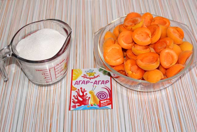 Ингредиенты для абрикосового желе