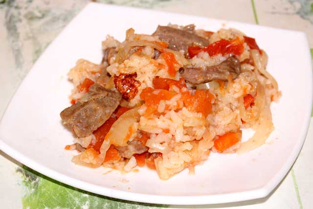 Рисовая каша с мясом
