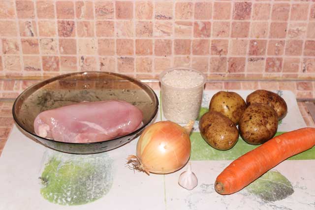 Ингредиенты для картофельного супа