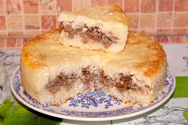 Запеканка из мяса с рисом