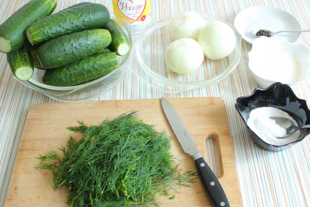 Ингредиенты для салата на зиму